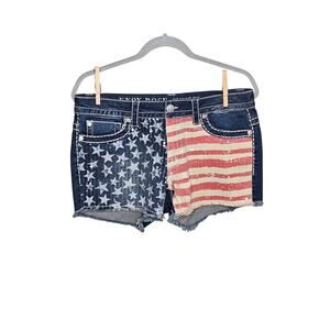 Knox Rose Shorts Mid Rise Midi Sequin American Flag Patriotic